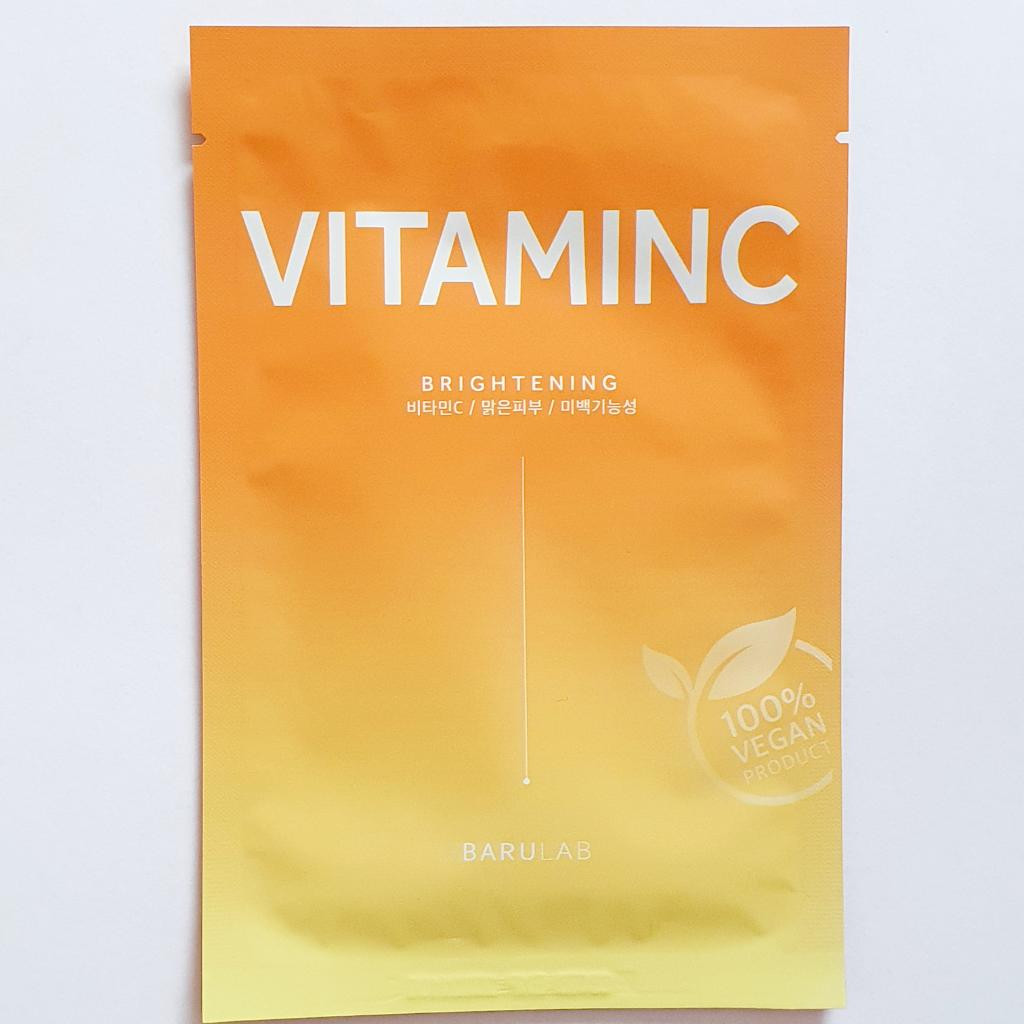Barulab The Clean Vegan Mask Brightening Vitamin C Веганская осветляющая тканевая маска с витамином С.