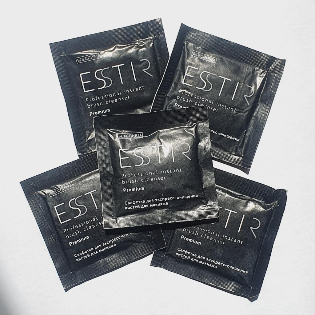 ESSTIR Premium Салфетки для экспресс - очищения кистей в саше.