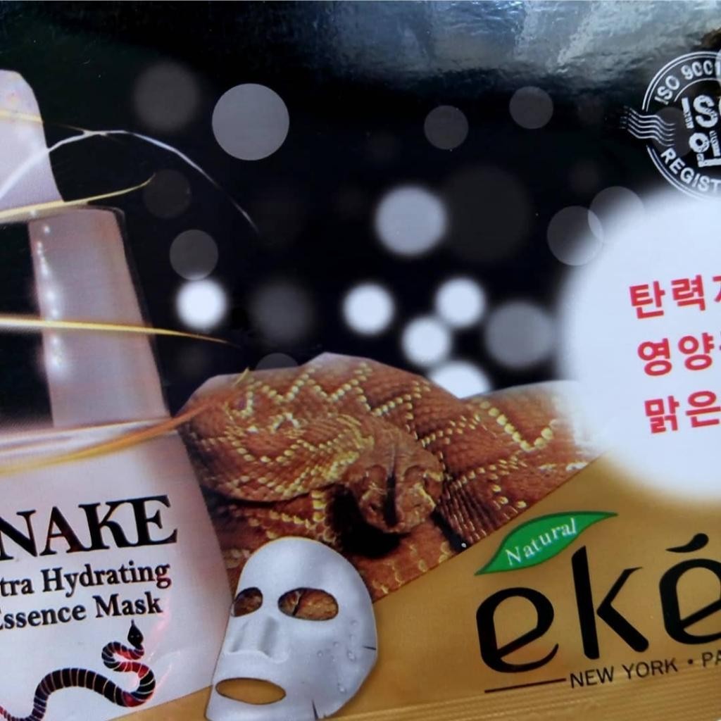 Маска тканевая с пептидом змеиного яда Ekel SNAKE Ultra Hydrating Essence Mask