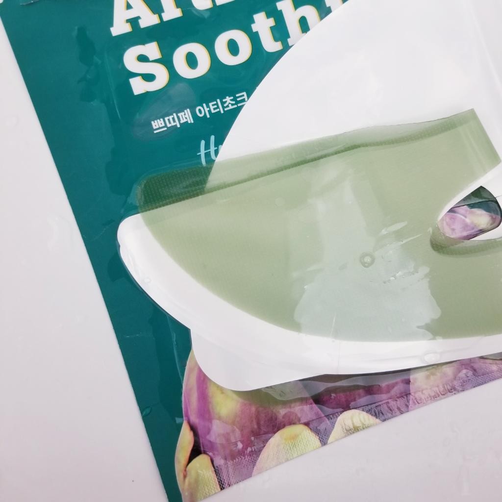 Petitfee Artichoke Soothing Hydrogel Face Mask Противоотёчная гидрогелевая маска с артишоком 