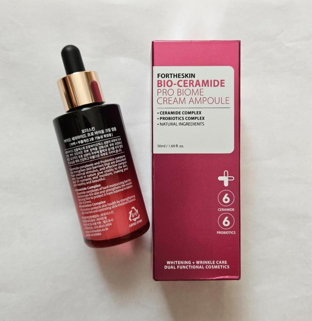 Fortheskin  Bio-ceramide pro Biome cream ampoule  Увлажняющая крем-сыворотка для лица.