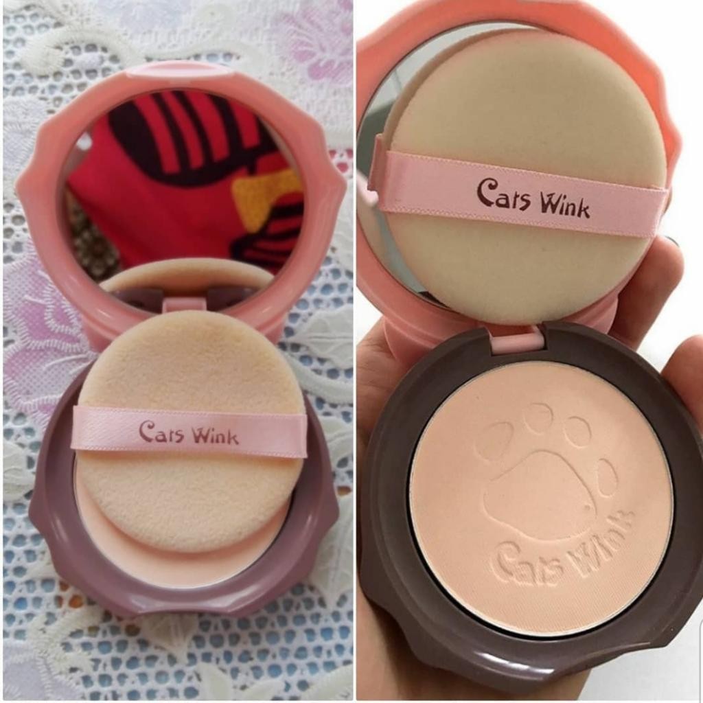 TONY MOLY Cats Wink Clear Pact Матирующая и очищающая пудра мелкого помола
