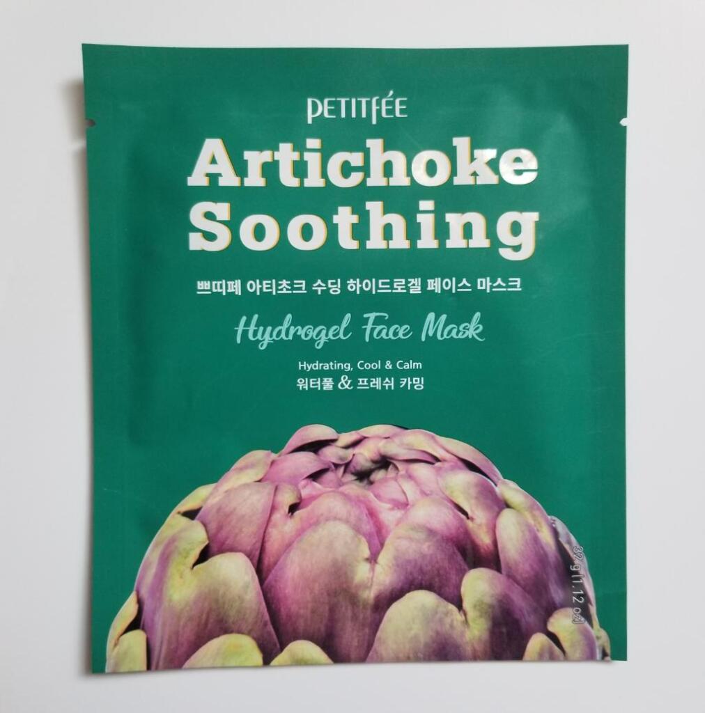 Petitfee Artichoke Soothing Hydrogel Face Mask Противоотёчная гидрогелевая маска с артишоком