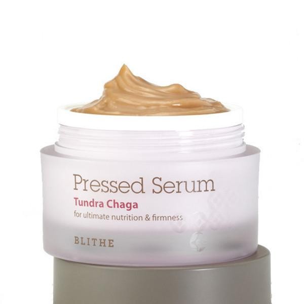 Blithe Pressed Serum Tundra Chaga Спрессованый крем-серум с экстрактом гриба чага для упругости кожи.
