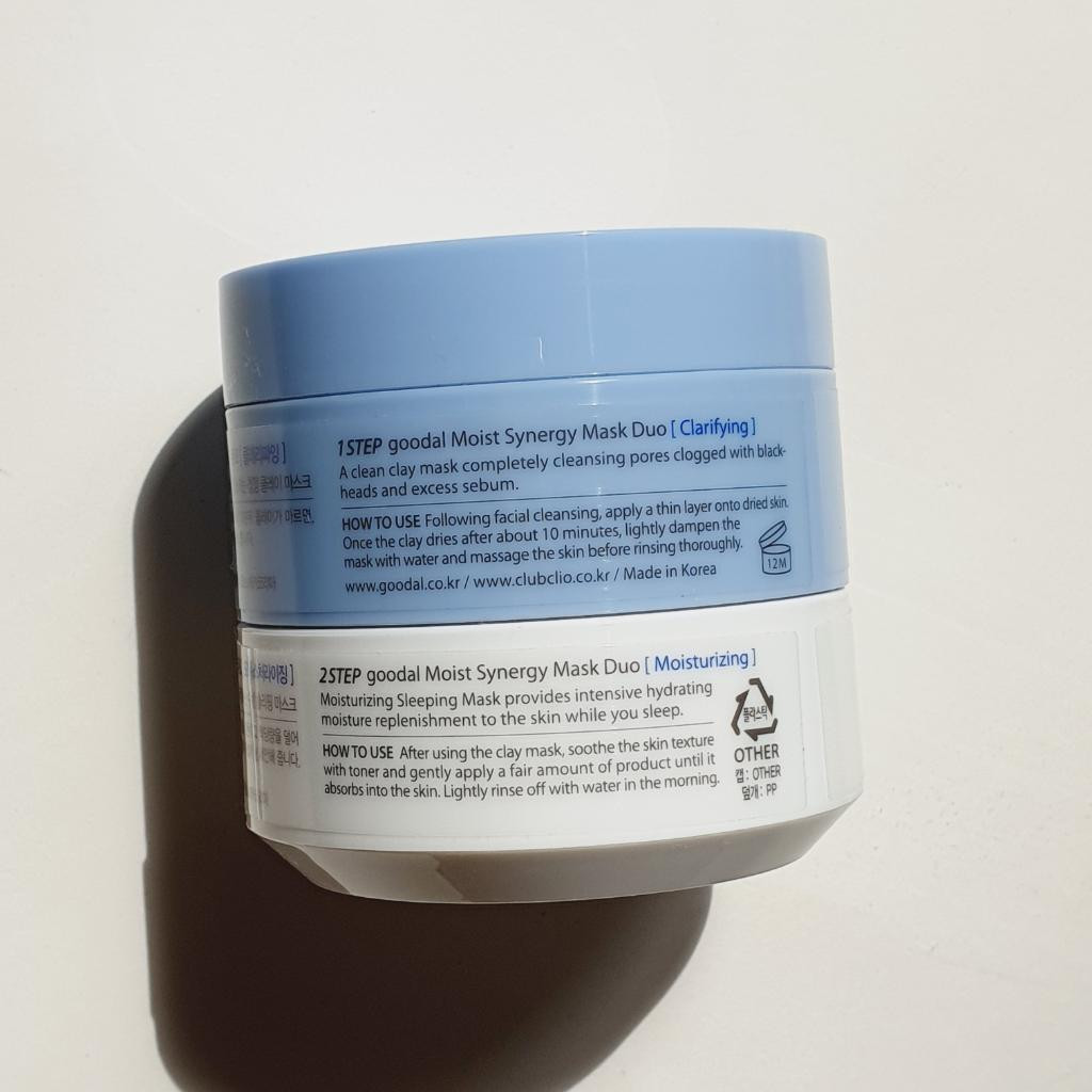 GOODAL Moist Synergy Mask Duo: Clarifying + Moisturizing Средство 2-в-1 для ухода за кожей (Очищение и Увлажнение)
