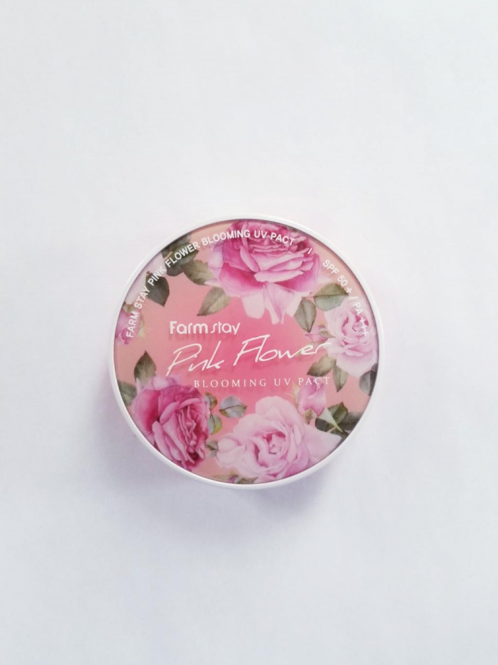 FARMSTAY Pink Flower Blooming UV Pact SPF50 PA+++ Пудра с максимальным spf.